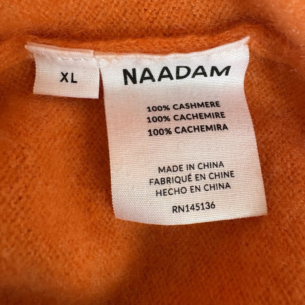 NAADAM Cashmere Crewneck Sweater XL Minimalist Heritage Long Sl Capsule Pumpkin - Picture 8 of 9